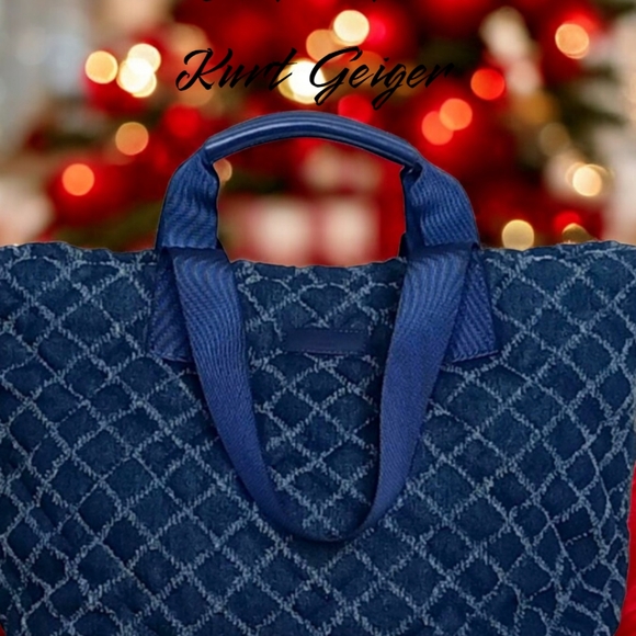 Kurt Geiger (NWT) LONDON I Denim Fabric I Shoulder Bag - Picture 1 of 5